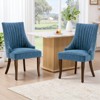IULULU Dining Chairs, Upholstered Featuring Tufted Back Design and Solid Wood Legs Set of 2 - 2 of 4