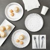 Juvale 144 Piece Silver Party Supplies with Plates, Napkins, Cups, Cutlery for Wedding, Birthday Table Decorations, Serves 24 - 3 of 4