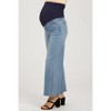Pinkblush Light Blue Wide Leg Raw Hem Maternity Jeans - 3 of 4