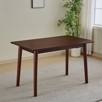 NicBex Dining Table for 4 Kitchen Table Solid Wood Rectangular Dining Table for Dining Room, Small Space