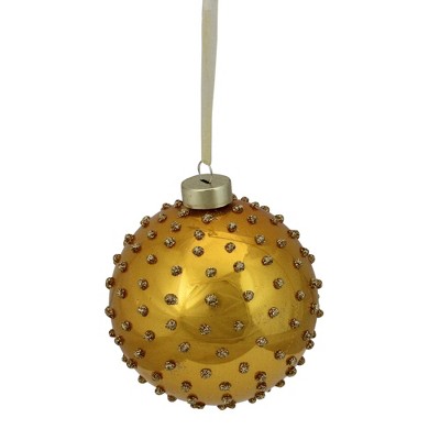 yellow glass christmas ball ornaments