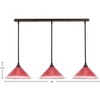 Toltec Lighting Any 3 - Light Chandelier in  Dark Granite with 12" Raspberry Crystal Shade - 2 of 2