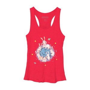 Women's Design By Humans Rabbit Hole By Chofy87 Racerback Tank Top - 1 of 3