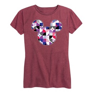 Women's - Disney - Mickey Head Solid Geo Short Sleeve Graphic T-Shirt - 1 of 4