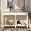 NicBex Console Table Sofa Table with 2 Storage Drawers and Bottom Shelf Side Table Easy Assembly for Living Room, Entryway, Foyer - 2 of 4