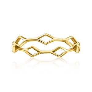 Pure Collection by Ross-Simons Italian 14kt Yellow Gold Geometric Ring Size 6 - 1 of 4