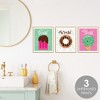 Big Dot of Happiness Sweet Shoppe - Unframed Wash, Brush, Flush - Candy and Bakery Bathroom Wall Art - 8 x 10 inches - Set of 3 Prints - 2 of 4