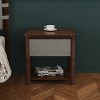 Set of 2 Wood Nightstands with Drawer, Farmhouse Bedside Tables - ModernLuxe - 2 of 4