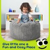 Itopfox Comfortable Bean Bag Chair with Memory Foam Filling & Removable Plush Cover for Kids, Playroom, Living Room, Bedroom in Grey - 3 of 4