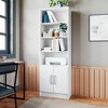 71.85" Catarina Cabinet White - Manhattan Comfort: Sleek Storage, 5 Shelves, Modern Design - 2 of 4