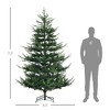 FURNIinspire Artificial Trees Auto Open Artificial Christmas Tree, Christmas Decorations For Living Room, Christmas Vibe, Green, 55.1"*55.1"*88.6" - 3 of 4