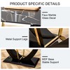 NicBex 71 Inch Rectangle Dining Table with Glass Tabletop and MDF Legs for 6 to 8,Living Meeting Room - 4 of 4