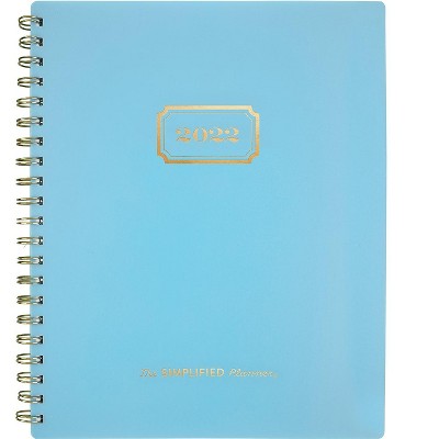 AT-A-GLANCE 2022 8.5" x 11" Weekly/Monthly Planner Simplified by Emily Ley Carolina Blue EL73-905-22