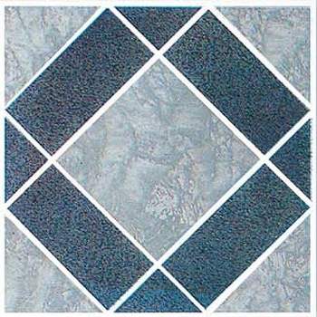 Self Adhesive 12-Inch Vinyl Floor Tiles, 20 Tiles - 12" x 12", Peel & Stick, DIY Flooring