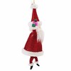 De Carlini Italian Ornaments 8.0 Inch Hollydance Sparkle Claus Christmas Tree Ornament , Christmas Decor Glittered Santa (1PC) - 4 of 4