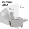 Syemin Accent Chairs, Classic and Traditional Manual Recliner Chair with Comfortable Arms and Back Single Sofa for Living Room, Gray, - 4 of 4
