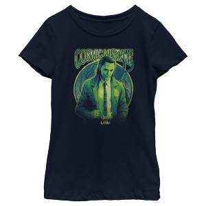 Girl's Marvel Loki Cosmic Mistake T-Shirt - 1 of 4