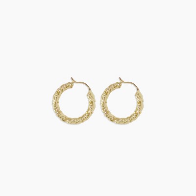 sanctuaire Rope Hoop Earrings Gold