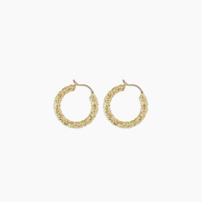 Sanctuaire Rope Hoop Earrings Gold : Target