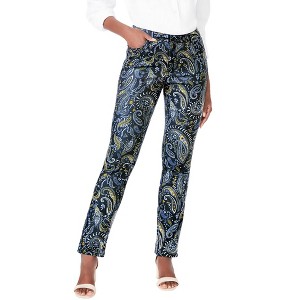 Jessica London Women's Plus Size True Fit Stretch Denim Straight Leg Jean - 1 of 4