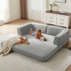 Foldable Sofa Bed, Compressed Sleeper Couch Shipped in a Box, Plush Corduroy, Space-Saving Design for Living Room Green 39.5"D x 79"W x 27.2"H - 2 of 4