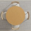 Lirago Arched Leg Round Natural Wood Dining Table 42" L x 42" W x 30" H - 4 of 4
