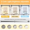 White Makeup Vanity Desk with Sliding Mirror, Lights, Charging Station & Cushioned Stool - 4 of 4