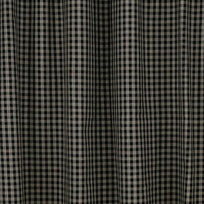 Sturbridge Black and Tan Plaid Cotton Shower Curtain