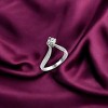 Slickblue Women's Clear CZ Round Engagement Ring - 5mm, Polished Stainless Steel, Midi, Solitaire, Promise, Size 5-10 - 2 of 4