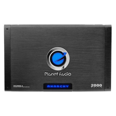 Planet Audio Anarchy AC2000.2 2000W High Output 2 Channel Black Car Amplifier