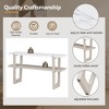 Gulches Console Table with Marble Effect Top Retro Entryway Table with Open Shelf Sofa Table for Entryway Hallway and Living Room (Gray Wash) - 3 of 4