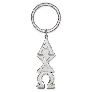 Black Bow Jewelry Sterling Silver Alpha Chi Omega Greek Life Key Chain - 1 of 3