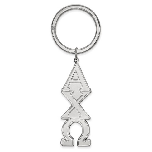 Black Bow Jewelry Sterling Silver Alpha Chi Omega Greek Life Key Chain - image 1 of 3