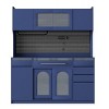 63'' Kitchen Storage Cabinet with Hutch, MDF Coffee Bar Cabinet with Drawers and Adjustable Shelves and Power Outlet for Kitchen - The Pop Home - 2 of 4
