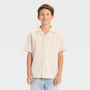 Boys' Short Sleeve Woven Button-Down Shirt - art class™ - 1 of 3