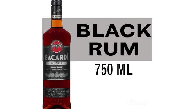 Bacardi Black Rum - 750ml Bottle, 2 of 9, play video