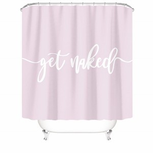 Get Naked Pink Background Shower Curtains for Bathroom Waterproof Fabric Bath Curtain Durable Soft Stylish Bathroom Decor 72x72 Inch - 1 of 1