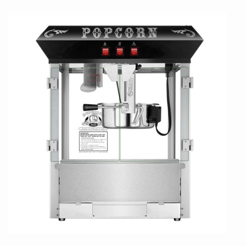 Superior Popcorn Black Countertop Movie Night Popcorn Popper Machine