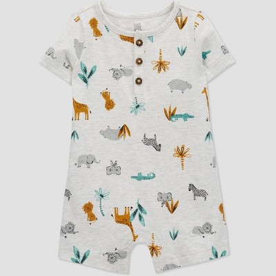 Image of Carter's Just One You® Baby Boys' Safari Romper - Gray Newborn