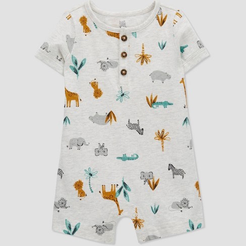 Carter's Just One You® Baby Boys' 3pk Short Sleeve Safari Bodysuit - Blue :  Target