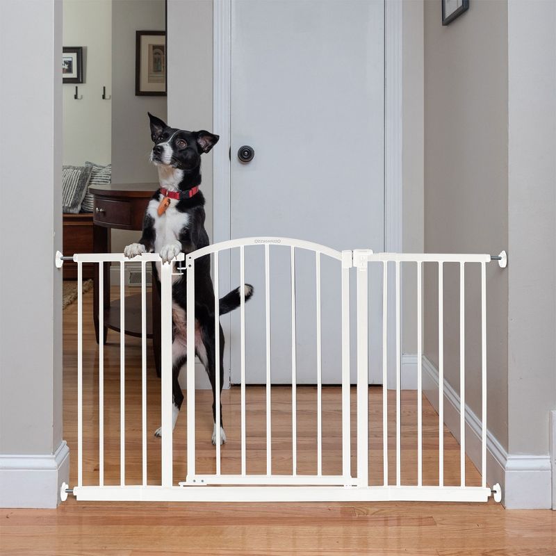 Ingenuity Ozzy & Kazoo Extra Tall Walk Through Dog Gate For Doorways and Stairways, Fits Openings 28 to 51.5 Inches Wide at 27 Inches Tall, White, 2 of 6