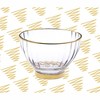 Classic Touch Textured Salad Bowl with Gold Rim and Base - 3 of 3