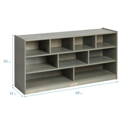 Large Grey Wash Mobile Block Storage Cart