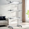 68.1 Inch Tall Foldable 4-Tier Clothes Drying Rack, Steel Rolling Laundry Dryer Stand Easy Assembly Laundry Rack for Indoor Outdoor Use - 4 of 4