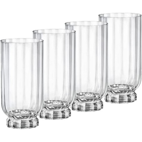Bormioli Rocco Florian 4-piece Highball Glasses, 14.5 Oz. Italian Made  Glassware, Dishwasher Safe, Clear : Target