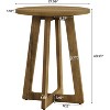 Lantine Round Bar Table, 40.15" Bar Height, Bistro Pub Table for Small Bars, Living Room, Kitchen, Brown (Only Table) - 2 of 4