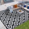 9x12' Waterproof Outdoor Rug, Reversible Plastic Patio Rugs with Storage Bag, Portable Carpet for Camping, Balcony Deck Backyard - 2 of 4