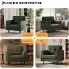 Garvee Wide Armrest Accent Chair, 38" Linen Upholstered Reading Chair with Fixed Wide Armrest, High-Density Foam Cushions ,Durable Single Sofa Chair - 4 of 4