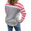 Women's 3/4 Sleeve Stripe Tee - honeyme - 2 of 2