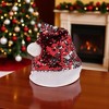 Unique Bargains Christmas Hat Sequined Christmas Hat Polyester Sequins 11.42"x15.75" 1 Pc - 2 of 4